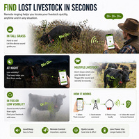 GUPTOMES S15 Collar GPS Todo en Uno, 30k mAh 4G LTE IP68 Rastreador Geolocalizador en Tiempo Real para Caballos y Ganado, Control por Aplicación