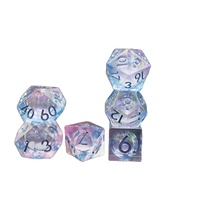 Diskon besar harga lebih rendah buatan tangan unik tepi tajam Resin polihedral dadu RPG cair inti dadu