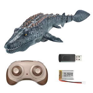 Nuovi Giocattoli RC Dinosauro Telecomandato Mosasaurus, Giocattoli Subacquei Simulati, Barca RC con Luci e Spruzzo d'Acqua per Piscina - Product Image 1