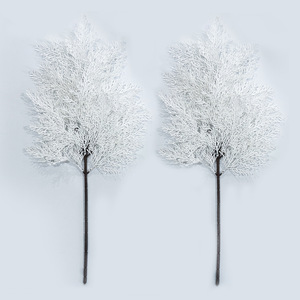 White <b>Artificial</b> Juniper Wreath 60cm Wall Hanging Christmas Decoration PE Plastic Outdoor Indoor Use - Product Image 2