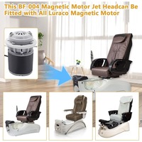 Tête de jet magnétique sans tuyau universelle pour pédicure, remplacement pour jet magnétique LURACO, comprend hélice et capuchon