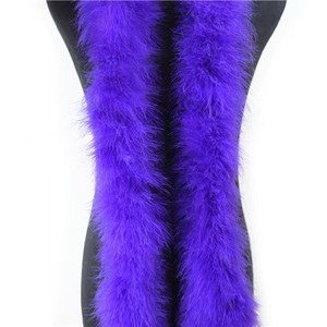 Boas en plumes de dinde miniatures de 2 m et 40 g, bandes de plumes décoratives pour la décoration de mariages, de danses et de fêtes - Product Image 1