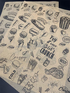 Food Grade Kraft <b>Paper</b> Customize Logo Greaseproof Burger Wrap <b>Paper</b> - Product Image 5