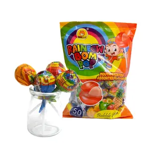 Assorted packing rainbow bubble gum lollies candy