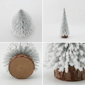 Albero di <span class=keywords><strong>Natale</strong></span> Bianco Innevato Artificiale SANWEI di Piccole Dimensioni, Decorazioni Natalizie per la Casa, Albero a Spazzola - Product Image 5