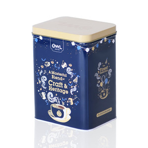 Airtight rectangle tin case for coffee packaging wholesale tea tin box manufacturer