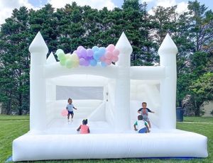 Castillo Hinchable Blanco Barato para Bodas al Aire Libre, Castillos Hinchables Personalizados, Casas de Brinco con Tobogán, Casa Blanca, Castillo Hinchable Blanco - Product Image 4