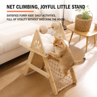 Griffoir et structure d'escalade pour chat en bois massif et sisal de luxe - Durable, écologique, facile à assembler, lit pour chat d'intérieur