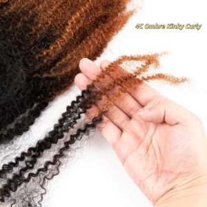 ผมต่อแบบ Afro Kinky Bulk สำหรับ<span class=keywords><strong>ถัก</strong></span>เปีย สีน้ำตาลเข้ม ผมแท้บราซิลแบบ Remy Virgin ปรับแต่งเนื้อผมและสีได้ ขนาด 8-20 นิ้ว - Product Image 3