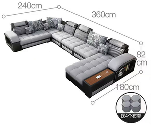 Factory Supply Multifunction Sofa Set <strong>U</strong> Shape <strong>Living</strong> Room Sofas <strong>U</strong> Shape Sofa Set Fabric Corner For Home - Product Image 2