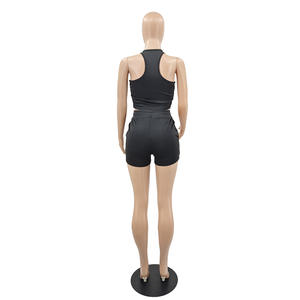 Vêtements pour femmes en gros, tenue sexy en deux pièces pour femmes, haut court, ensemble en deux pièces, ensemble court en deux pièces pour femmes, <span class=keywords><strong>été</strong></span> - Product Image 6