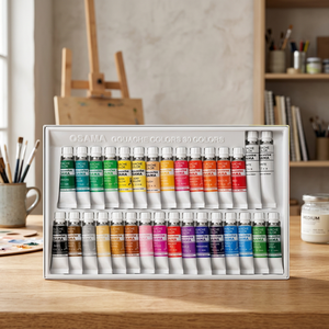 Simbalion GC-30 Kit de peinture gouache (opaque) 30 couleurs en tubes aluminium certifié EN 71-3 ASTM F963, fournitures artistiques en boîte carton Chine - Product Image 2