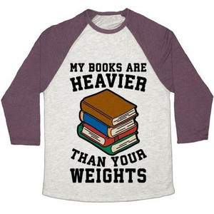 My Books Are Heavier Than Your <b>Weights</b> Unisex Tri-Blend Baseball Tee - Product Image 5