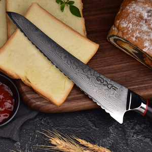 Cuchillo de pan profesional QXF de 8 pulgadas, el cuchillo de pan Damasco de 67 capas más popular con diseño dentado - Product Image 2