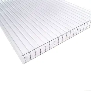 10mm 12mm 14mm 16mm 4 Layer Multiwall Plastic PC Hollow Polycarbonate Sheet For Tiles Or Greenhouse