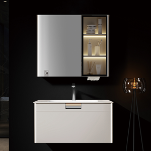 Luxury Single <strong>Basin</strong> Vanity Sink PVC <strong>Storage</strong> <strong>Bathroom</strong> Cabinet With Countertop Hand Wash <strong>Basin</strong> Sink - Product Image 4