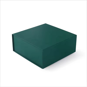 Dark Green Kraft Paper Folding Gift <b>Box</b> Custom Design for <b>Dresses</b> & Perfume Display Factory-Made for Gifting Packaging - Product Image 1