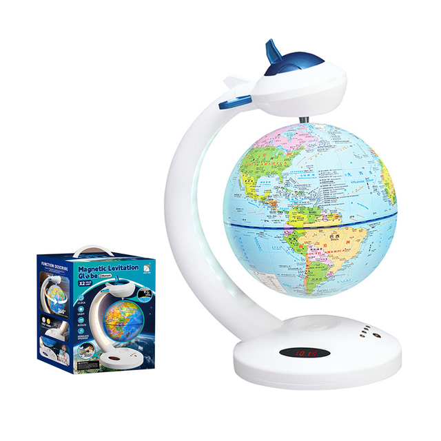 Educational STEM Toys Magnetic Levitating Globe for Wireless Speaker & Night Light 360 Rotating Floating World Map