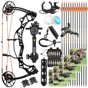 Ensemble d'arc composé AGS Shengsuan 4.0, 350 FPS, 40-70 lbs, double caméra, pour la chasse et le tir à l'arc avancé, 210813401-AME-BLACK AGS Shengsuan 4. - Product Image 1