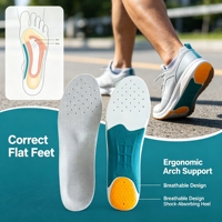 Semelles de sport à dissipation thermique, ventilées, anti-suffocation, pour des pieds frais, avec soutien de la voûte plantaire, pour usage quotidien