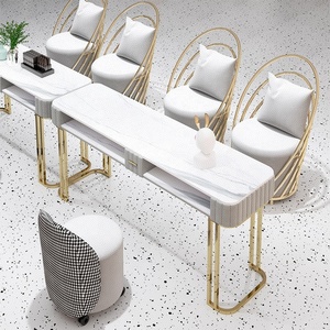 Hot Sale Modern Beauty Metal Optional <b>Nail</b> Table with dust collector Ladies Salon Manicure Station Furniture <b>Nail</b> Tables - Product Image 4