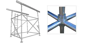 Q235B struttura tubolare in acciaio ponteggio costruzione verniciata metallo scala H telaio ponteggi per la costruzione