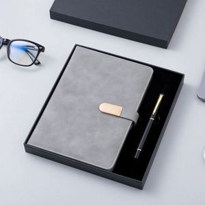 Personalized Custom Simple and Fresh Blue <b>A5</b> <b>Notepad</b> Signature Pen Set Business Notebook Office Meeting Gift Box Printing logo - Product Image 4