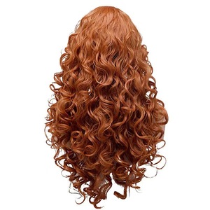 Peluca naranja rizada para fiesta de Carnaval peluca loca para Halloween carnaval Cosplay pelucas de salmonete - Product Image 4