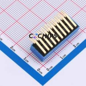 DA-10-B DIP Switch Through hole Component (THT) Switch ( Number of Switch Sections: 10 )( Lead Spacing: 2.54mm )( Color: Blue ) - Product Image 2