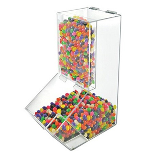 4 Gallon Lift-Open clear acrylic pick and mix dispenser candy container bins boxes with lid
