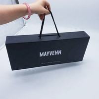 Caja de Regalo para Pelucas de Cartón Reciclable Extra Grande Personalizable, Diseño Plegable con Cierre Magnético, Satén de Seda, Ecológica y Apta para Cosméticos
