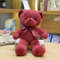 Xinhui Valentijnsdag Cadeaus Rode Teddybeer Met Lint Pluche Speelgoedberen Groothandel