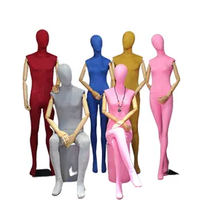 Vải Bao Phủ Linen Bọc Nữ Nam Toàn Thân Ăn Mặc Hình Thức Mannequin Với Khớp Nối Bằng Gỗ Arms Để Bán