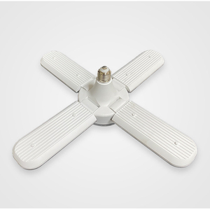 LED <b>Ceiling</b> <b>Fan</b> 5 Blades White Plastic Body E27 Socket Flush Mount <b>Remote</b> <b>Control</b> DC Motor Dimmable Modern Design AC 85-265V - Product Image 2