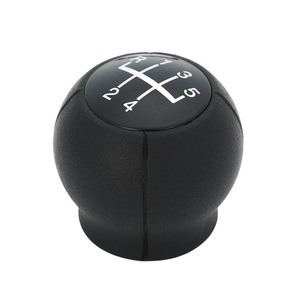 Opel Car Gear <b>Shift</b> <b>Knob</b> 5 Speed Black Leather Ergonomic Interior Part - Product Image 2