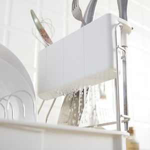 Kitchen <b>Dish</b> Draining <b>Rack</b> With Tray Quick Dry L Size Square Shape Multi Functional Utensil Storage <b>Rack</b> - Product Image 3