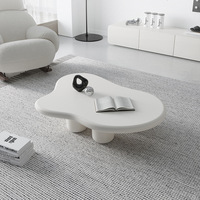 Table basse Atunus, style nordique minimaliste et luxueux, mini, unique, noire, élégante, petite table à thé Wind Cloud.