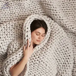 Мягкие дышащие одеяла ручной работы, вязаные зимние одеяла для кровати
