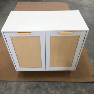 In Stock Good Price Wooden <strong>Sideboard</strong> Buffet Accent <strong>Cabinet</strong> <strong>Kitchen</strong> Storage <strong>Cabinet</strong> with Rattan Decorated Doors - Product Image 5