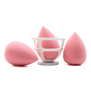 JLY Venta al por mayor promocional logotipo personalizado Material maquillaje Etiqueta Privada licuadora redonda <span class=keywords><strong>Xxl</strong></span> Rosa esponja de maquillaje de microfibra - Product Image 5