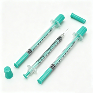 <span class=keywords><strong>Jeringa</strong></span> de Insulina Individual de 1 ml, 31 g, 8 mm, 1 cc, Color Verde Menta, Nueva, con Certificación CE, para Uso Humano, Salón de Belleza y Veterinaria, Disponible al por Mayor - Product Image 1
