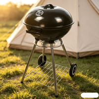 Barbecue au charbon de bois pour grillades, cuisson des aliments, barbecue coréen, table de barbecue, armoires de cuisine extérieure, ensemble d'outils pour barbecue