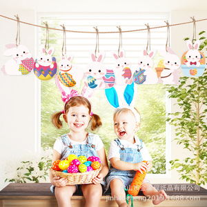 <b>Easter</b> Bunny <b>Ornament</b> Paper Decorations Rabbit Shape Indoor Party Supplies For <b>Easter</b> Venue Setup Props Non Toxic - Product Image 1