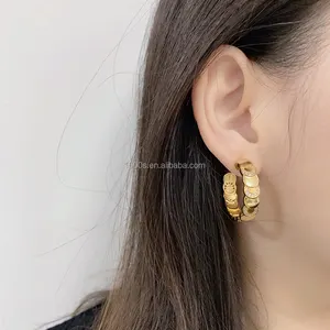 18K Gold Plated Brass Earring Fashion Jewelry Brass Earrings Chunky Earrings Women Luxury