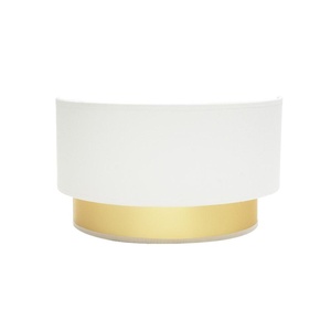 Applique da parete E27, colore bianco e oro, dimensioni 17x30x16 cm, ideale per illuminazione decorativa in interni. - Product Image 1