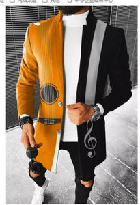 新着メンズスリムフィットシングルブレストビジネスフォーマルトップコートスタイリッシュな冬用スタンド襟ピーコート暖かいトレンチ - Product Image 5