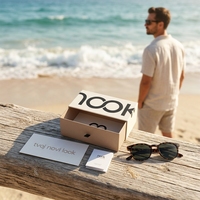 Boîte d'emballage pour lunettes personnalisée, style tiroir coulissant, boîte rigide en carton pour lunettes de soleil de marque