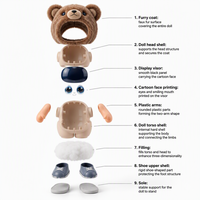 Robot en peluche interactif IA, jouet éducatif intelligent, compagnon ours télécommandé pour l'apprentissage des enfants