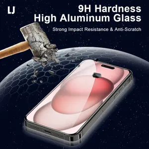 Protetor de tela transparente RTS para iPhone 13 de vidro temperado 3D de alto alumínio 9H com cola ultrafina anti-riscos e anti-choque