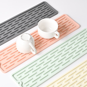 Hot Sale Rectangle Non-slip Insulation <b>Kitchen</b> Silicone Drain <b>Mat</b> Silicone Dish <b>Drying</b> Drain Pad for Countertop - Product Image 3